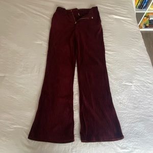chic UO ribbed flare trousers